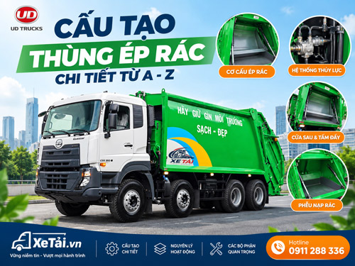 Cấu tạo thùng ép rác chi tiết từ A-Z | Nguyên lý hoạt động